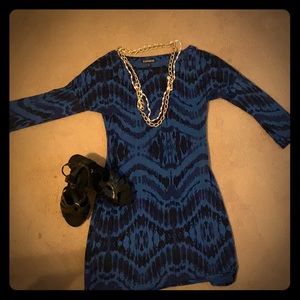 Blue and black express xs dress